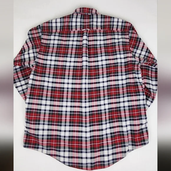 Vintage Nautica Plaid Holiday Button Down Pocket Shirt - Picture 6 of 6